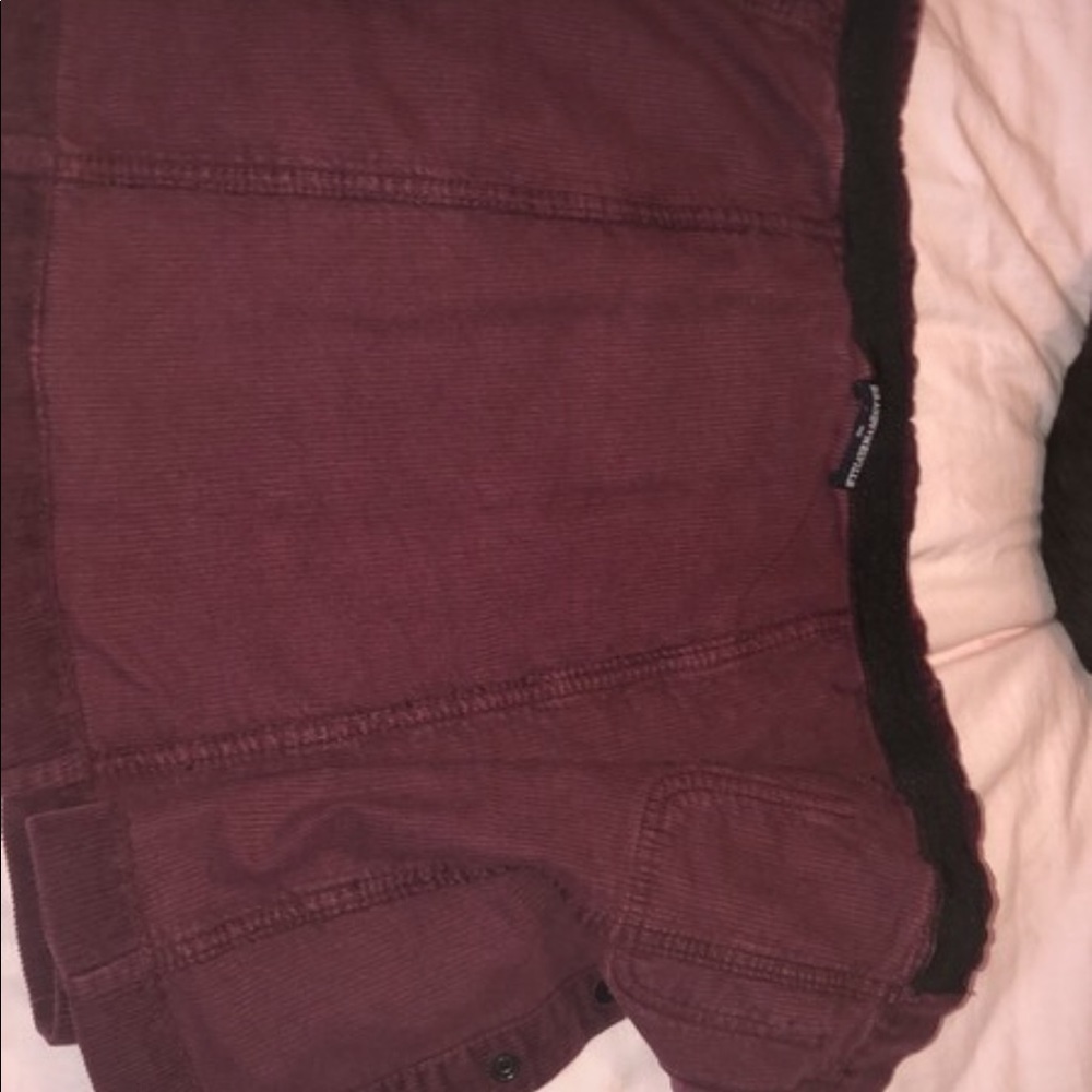 Maroon brandy melville button up skirt